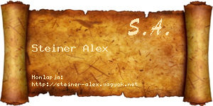 Steiner Alex névjegykártya
